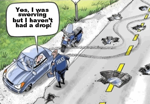 Pothole cartoon