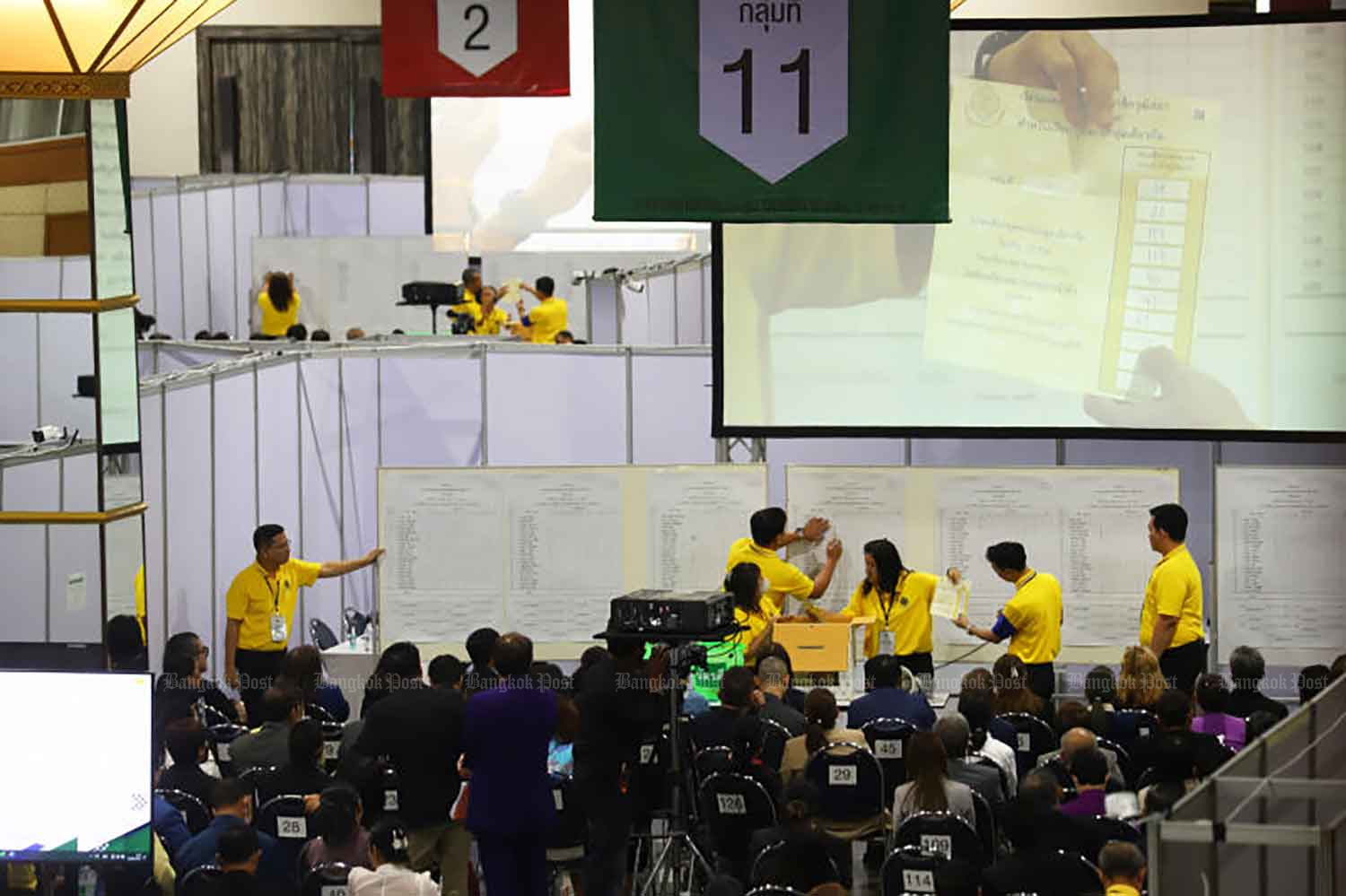 The final round of the senate election took place in Nonthaburi on Wednesday. (Photo: Nutthawat Wichieanbut)