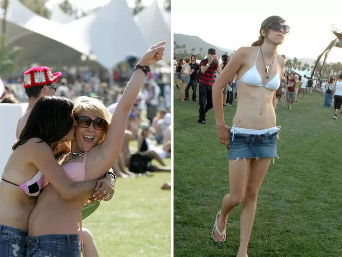 There appeared to be nothing separating a 2007 Coachella outfit from regular late-2000s summer attire.