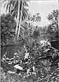 Samoans by river, Apia 1902