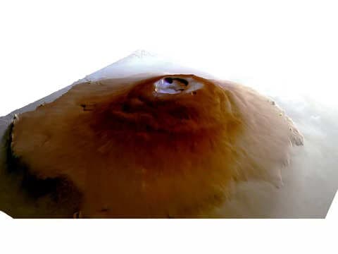 Scientists have found frost on Mars’ volcano peaks, enough to fill 60 Olympic-sized swimming pools!