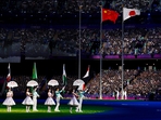 China's and Japan's national flags are seen during the closing ceremony of Hangzhou, Asian Games(REUTERS)