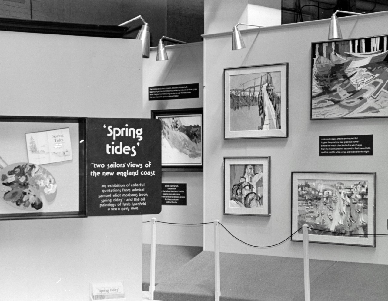 NMUSN-29: Sprint Tides Exhibit Area, 1979. National Museum of the U.S. Navy Photograph Collection.