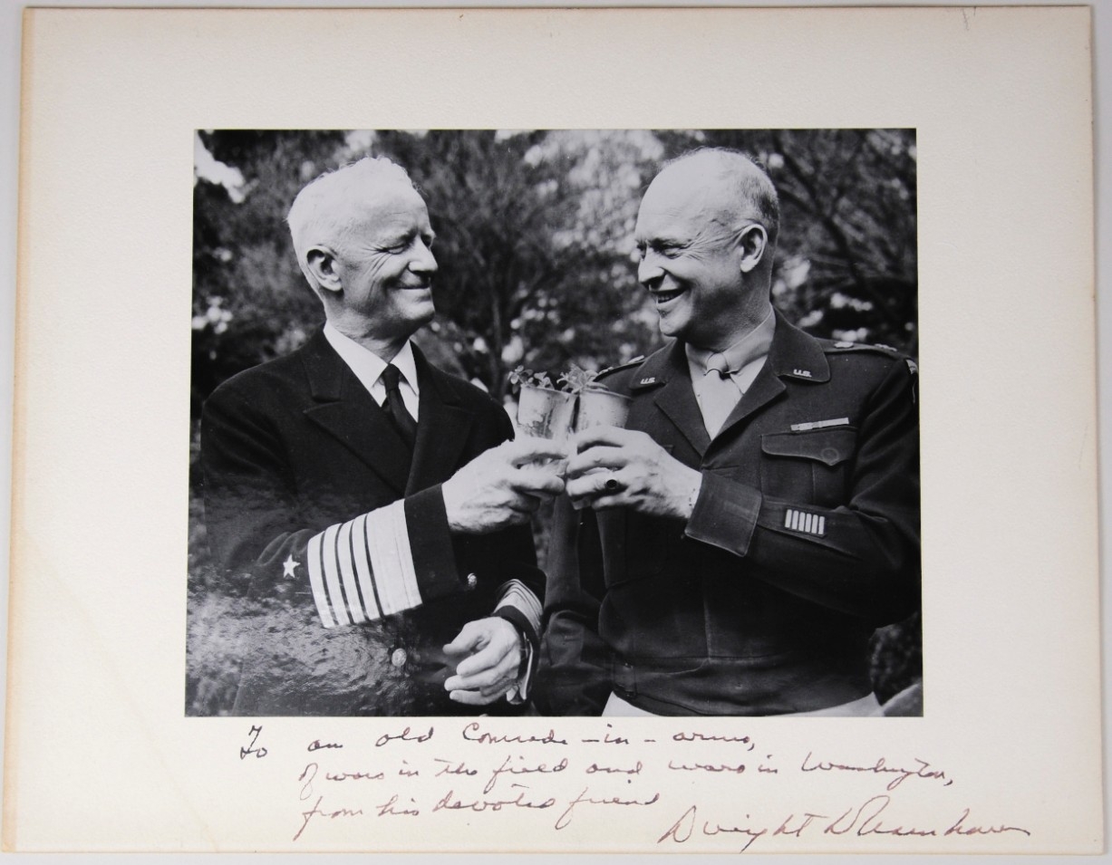 Photo FADM Nimitz and General of the Army Eisenhower signed and matted