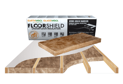 Glasswool - Floor - Earthwool Glasswool FloorShield underfloor batt