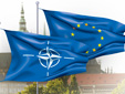 Vlajka NATO vlaje spolu s vlajkou EU