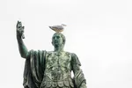 A statue of Roman emperor Nerva, or Marcus Cocceius Nerva Caesar Augustus