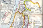 Map of ancient Palestine with insets showing Jerusalem and the dominions of the David, Solomon, Joshua and the Judges