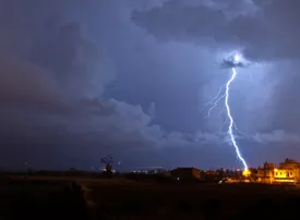 lightning in Palma de Mallorca, Spain